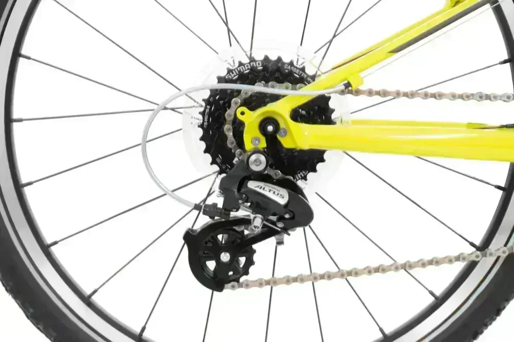 Rock Machine Thunder 24 2024 - horské kolo dětské 24" - Radioactive Yellow/Black/Dark Grey - vel. 12.5" (XXS)