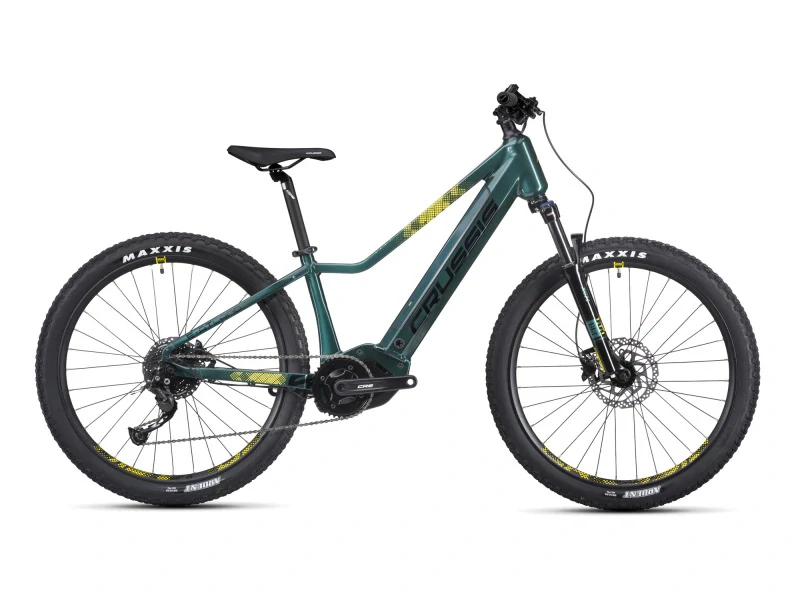 Crussis e-Atland 6.10 2025 - horské elektrokolo juniorské 26"- 522 Wh (14,5  Ah) - zelená - vel. 14" (XS)