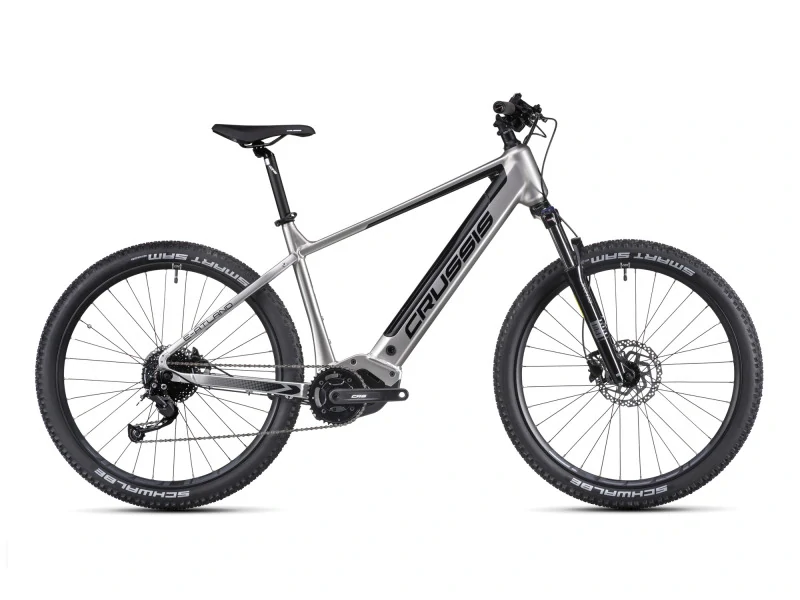 Crussis e-Atland 7.10-M 2025 - horské elektrokolo pánské 27,5"- 720 Wh (20 Ah) - šedá/černá
