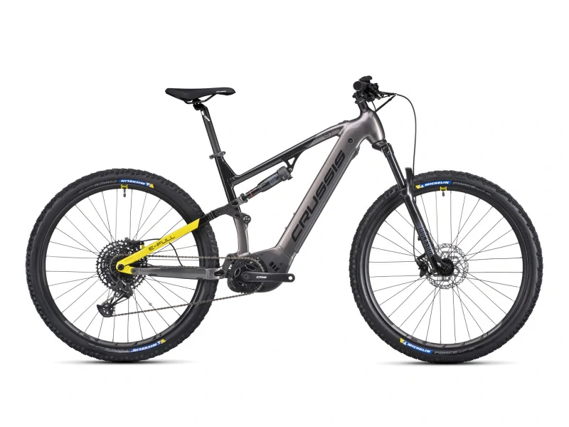  Crussis e-Full 9.10-M 2025 - celoodpružené horské elektrokolo 29" - 720 Wh (20 Ah) - hnědá/žlutá