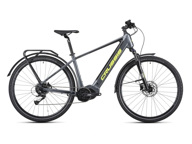 Crussis e-Gordo 7.10-M 2025 - trekingové elektrokolo 28" - 720 Wh (20 Ah) - šedá/žlurá