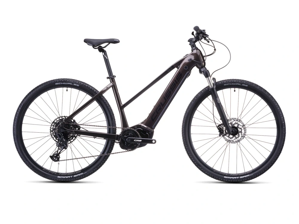 Crussis ONE-Cross low 9.11 2026 - krosové elektrokolo dámské 28" - 715 Wh (19,8 Ah) - šedá