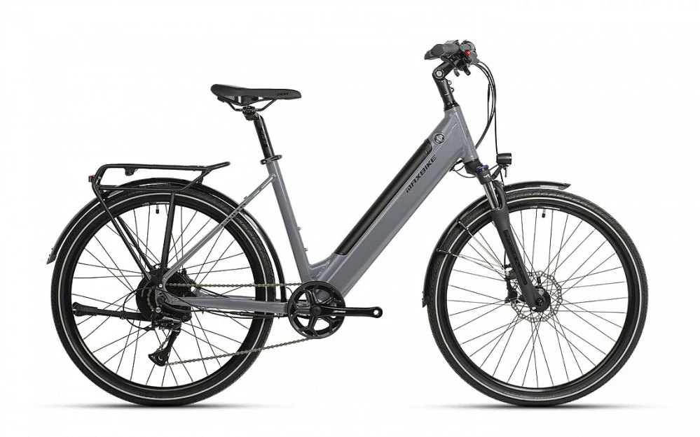 Maxbike Civita 26 2026 - městské elektrokolo 26" - 630 Wh (17,5 Ah) šedá - vel. 18 (M)