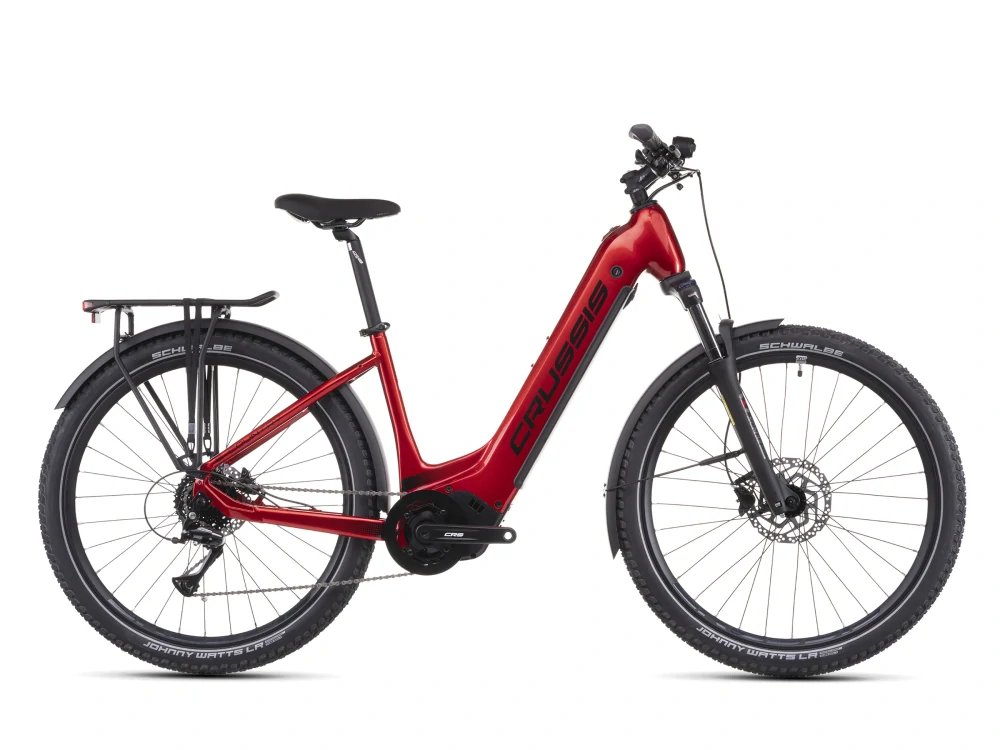 Crussis e-Country 7.11 2027 - městské elektrokolo 27,5" - 800 Wh (22,28 Ah) - červená/černá