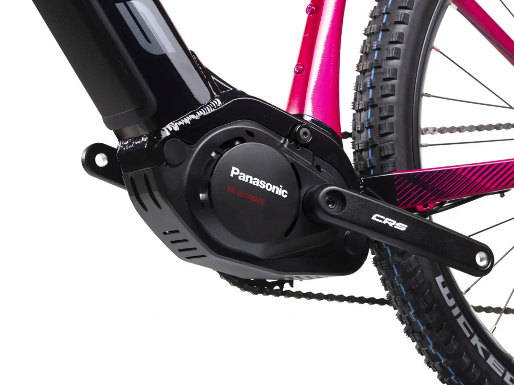 Crussis e-Guera 10.10-M 2025 - horské elektrokolo dámské 27,5"- 720 Wh (20 Ah) - růžová/černá