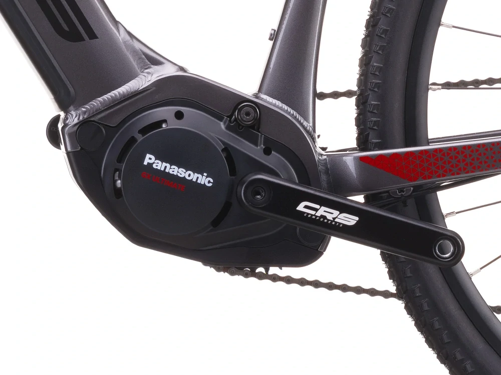Crussis e-Cross 9.11 2026 - krosové elektrokolo 28" - 715 Wh (19,8 Ah) - šedá/oranžová