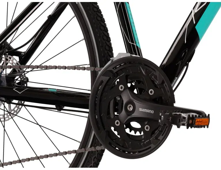 Kross Evado 5.0 2023 - krosové kolo dámské 28" - černá/tyrkysová