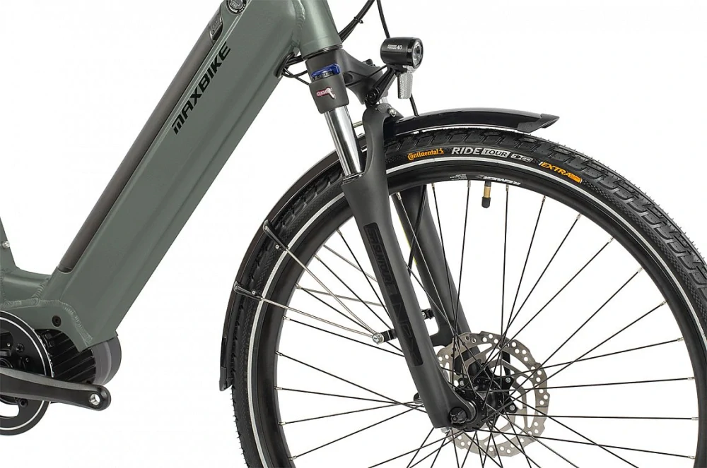 Maxbike Urbea 26 2026 - městské elektrokolo 26"  - pearl sea gray - uni size