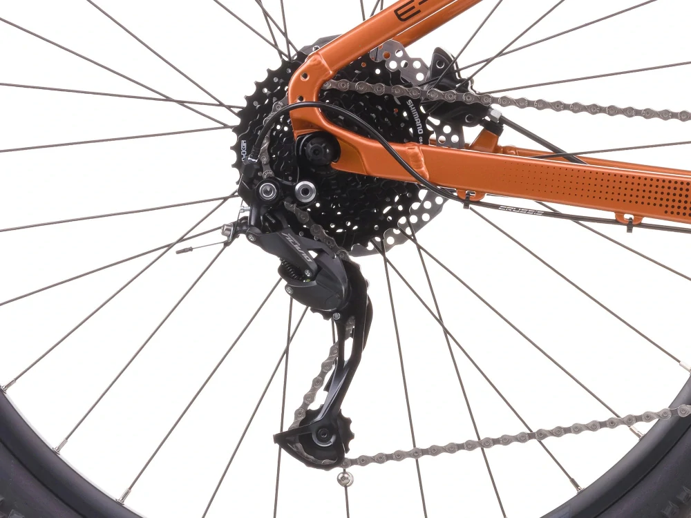 Crussis e-Cross low 7.11 2027 - krosové elektrokolo dámské 28" - 691 Wh (19.2 Ah) - oranžová - vel. 16" (S)