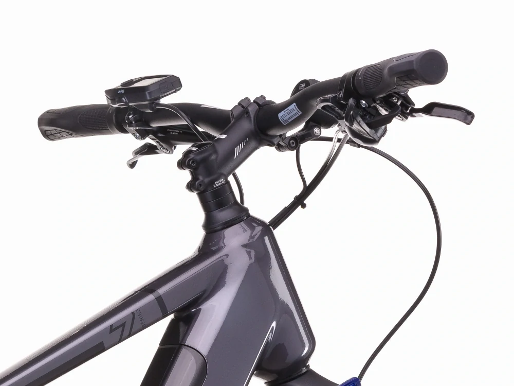 Crussis e-Gordo 7.11 2026 - trekingové elektrokolo 28" - 715 Wh (19.88 Ah) - šedá/žlurá