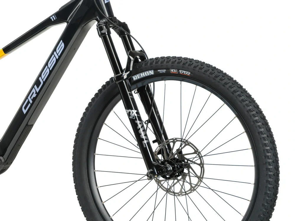 Crussis e-Hard 11.11 2026 - horské elektrokolo pánské 29"- 800 Wh (22,28 Ah) - černá/žlutá/šedá