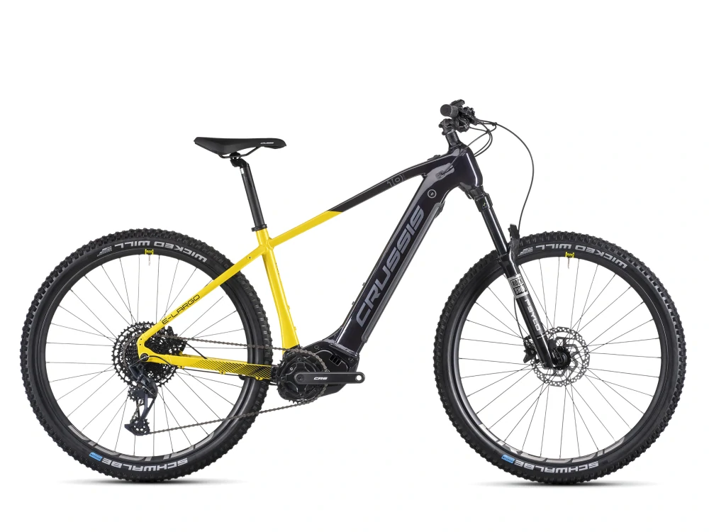 Crussis e-Largo 10.10-M 2025 - horské elektrokolo pánské 29"- 720 Wh - černá/žlutá - vel. 18" (M)