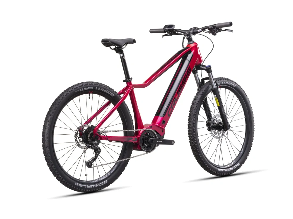 Crussis e-Guera 7.10-M 2025 - horské elektrokolo dámské 27,5"- 720 Wh (20 Ah) - červená