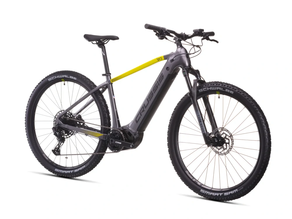 Crussis e-Largo 9.11 2026 - horské elektrokolo 29" - 715 Wh (19,8 Ah) - šedá/žlutá