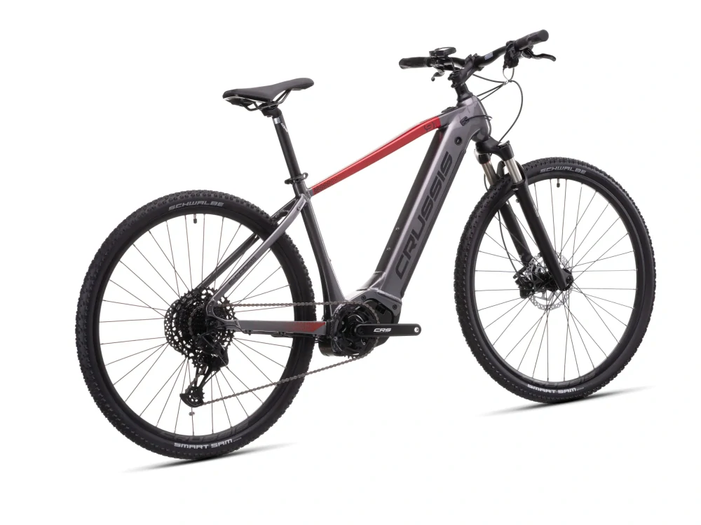 Crussis e-Cross 9.11 2026 - krosové elektrokolo 28" - 715 Wh (19,8 Ah) - šedá/oranžová