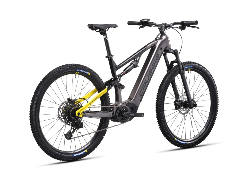  Crussis e-Full 9.10-M 2025 - celoodpružené horské elektrokolo 29" - 720 Wh (20 Ah) - hnědá/žlutá