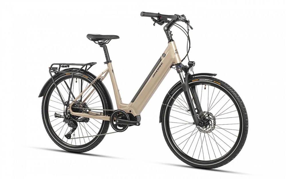 Maxbike Urbea 26 2026 - městské elektrokolo 26"  - silver titan - uni size