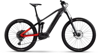 Haibike AllMtn 4 2025 - horské elektrokolo celoodpružené 29"/27,5"- 800 Wh - šedá/červená - vel. XL