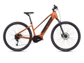 Crussis e-Cross low 7.11 2026 - krosové elektrokolo dámské 28" - 691 Wh (19,2 Ah) - oranžová