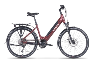 Levit Calvia HD Low 26 2026 - městské elektrokolo 26" - 468 Wh (13 Ah) - vínová - vel, 17" (M)