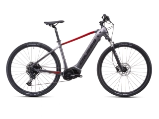 Crussis e-Cross 9.11 2026 - krosové elektrokolo 28" - 715 Wh (19,8 Ah) - šedá/oranžová