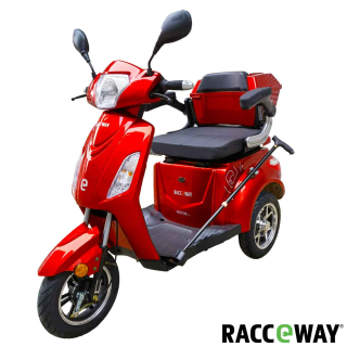 Tříkolový elektroskútr Racceway Via - 720 Wh - vínový lesklý